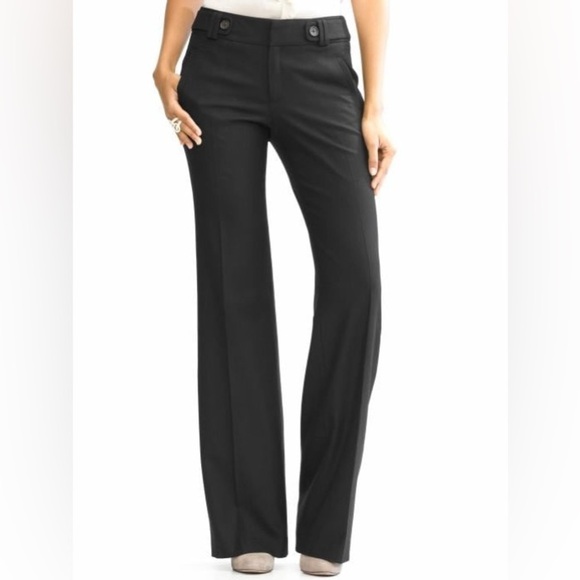 Banana Republic Black Wool Jackson Fit Pants Size 8 - Picture 1 of 9